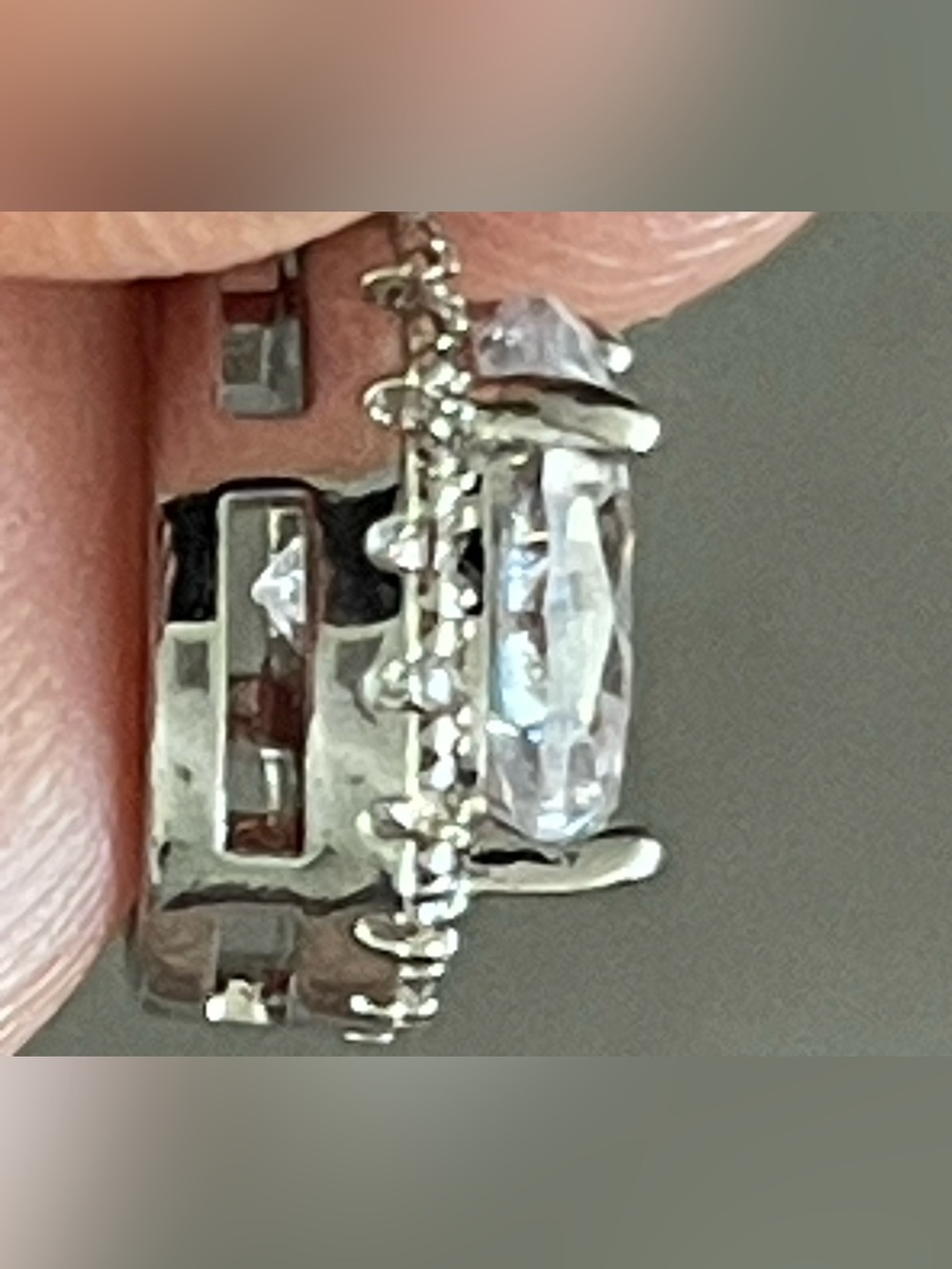 Sterling Silver Moissanite Halo Pendant Necklace Jewelry - Picture 8 of 8